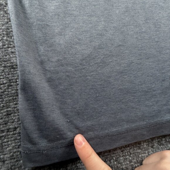 Travis Mathew USA Flag Polo Shirt Gray 2XL Peru Short Sleeve Collared Golf Men - Picture 13 of 14